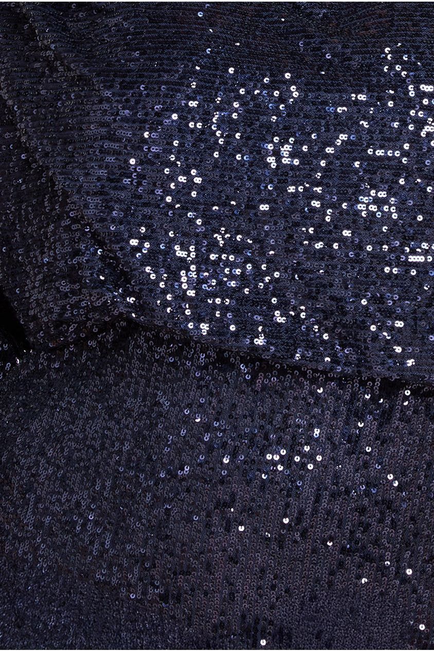 Sequin Cowl Neck Midi Dress - Navy DR3321P