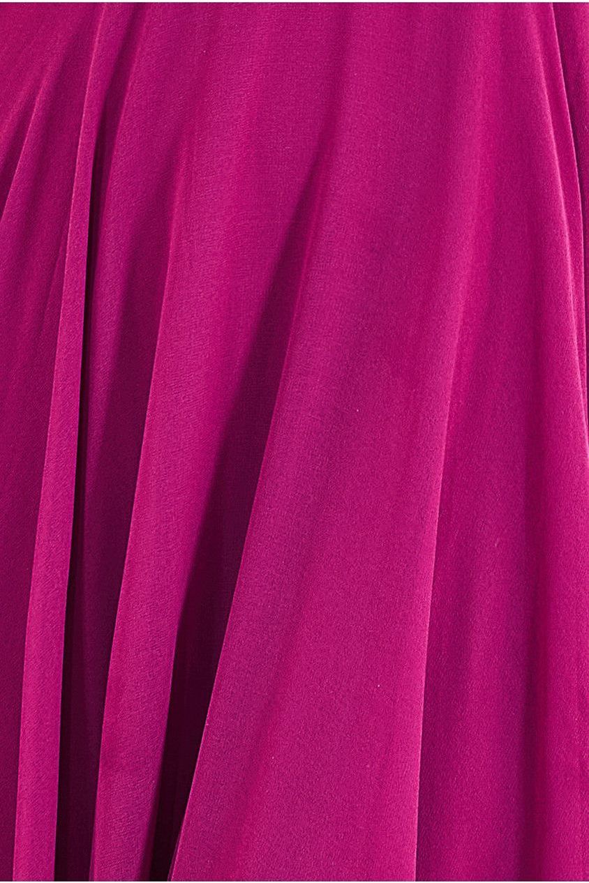 Cowl Neck Chiffon Maxi Dress - Magenta DR3335M