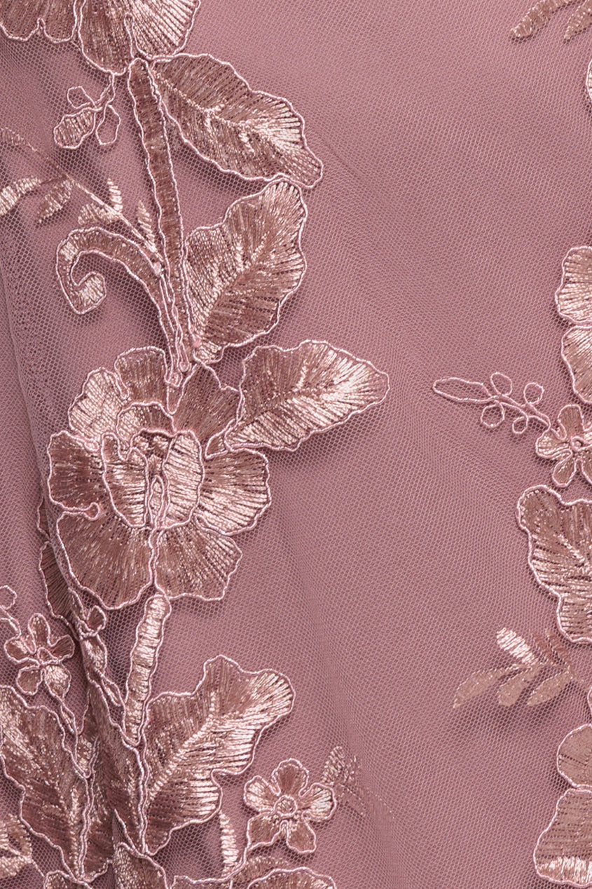 Halter Neck Lace High And Low Dress - Pink DR3346QZ