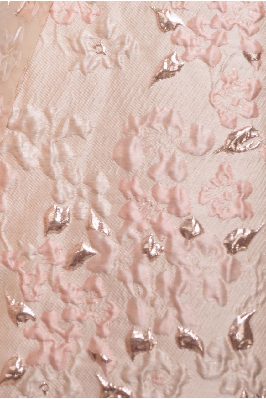 Jacquard Sleeveless A-line Mini Dress - Blush Pink DR3433