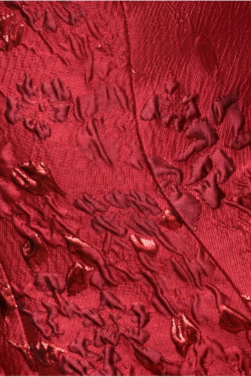 Jacquard Sleeveless A-line Mini Dress - Red DR3433