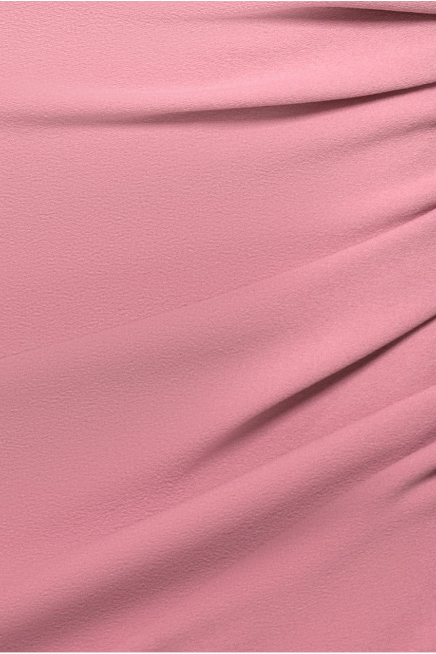 One Shoulder Satin Band Maxi Dress - Rose Pink DR3454