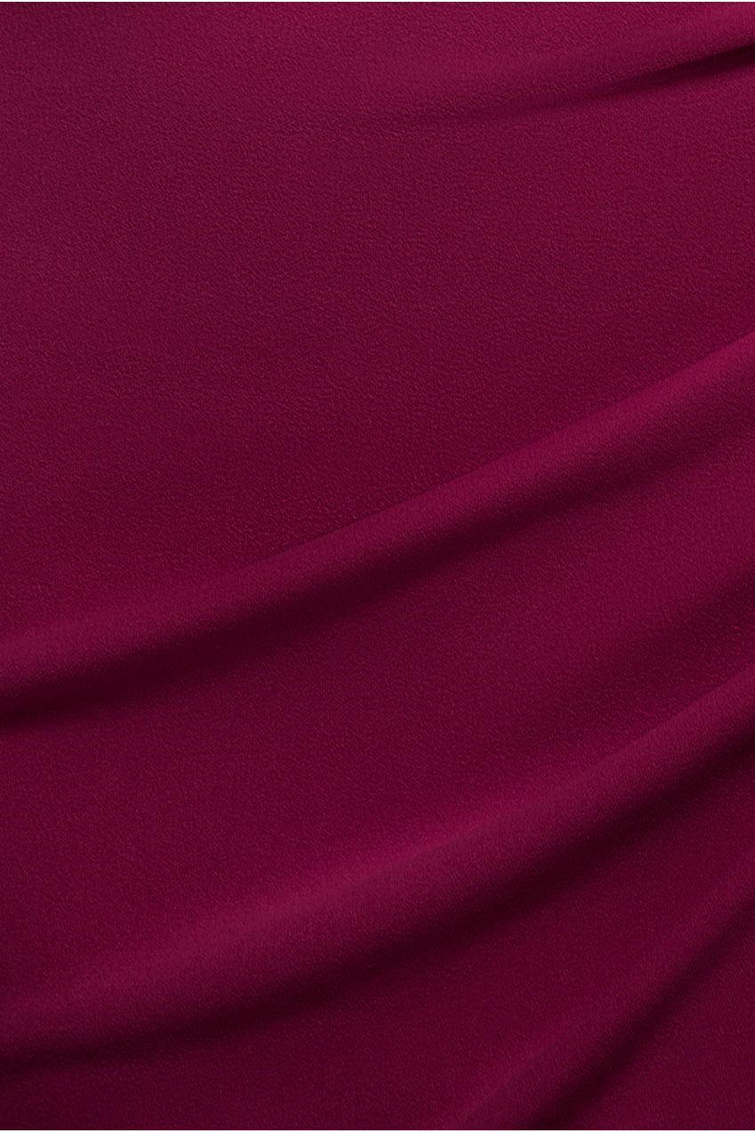 One Shoulder Satin Band Maxi Dress - Burgundy DR3454