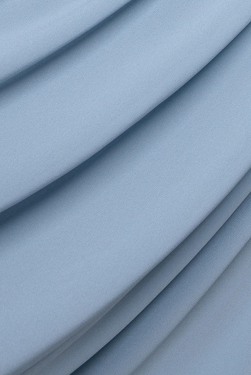 Chiffon Maxi With Embellished Belt - Dusky Blue DR3472