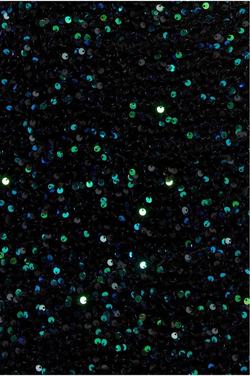 Multi Sequin & Velvet Bardot Maxi - Emerald Green DR3512