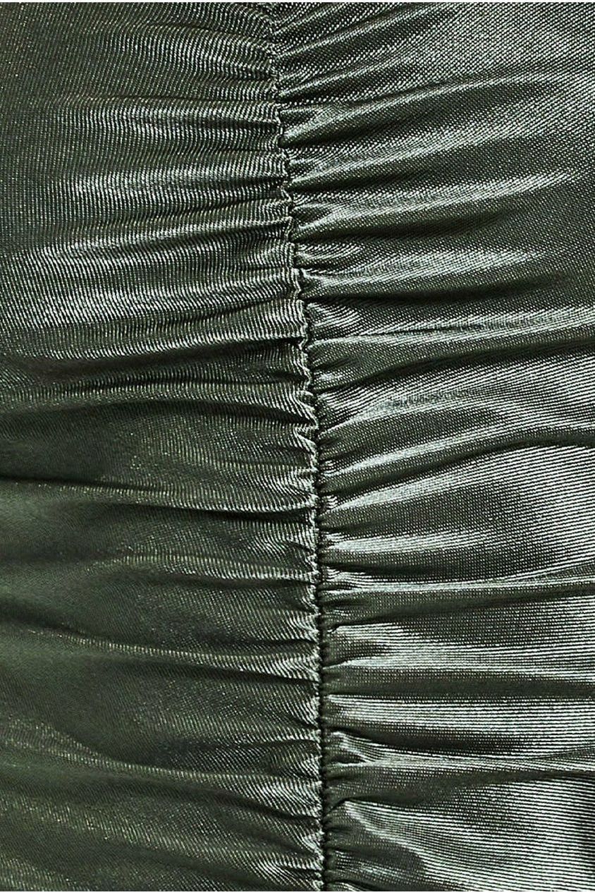 Off The Shoulder Ruched Mini - Khaki DR3538