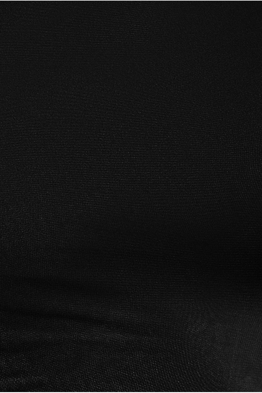 Asymmetrical Neck Ruched Midi Dress - Black DR3541