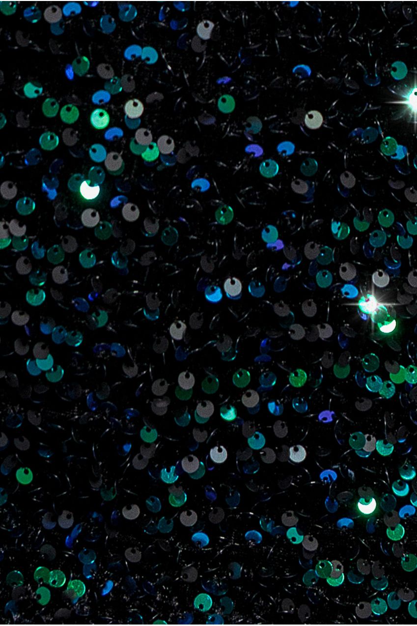 Multi Sequin & Velvet Bardot Midi - Emerald Green DR3550