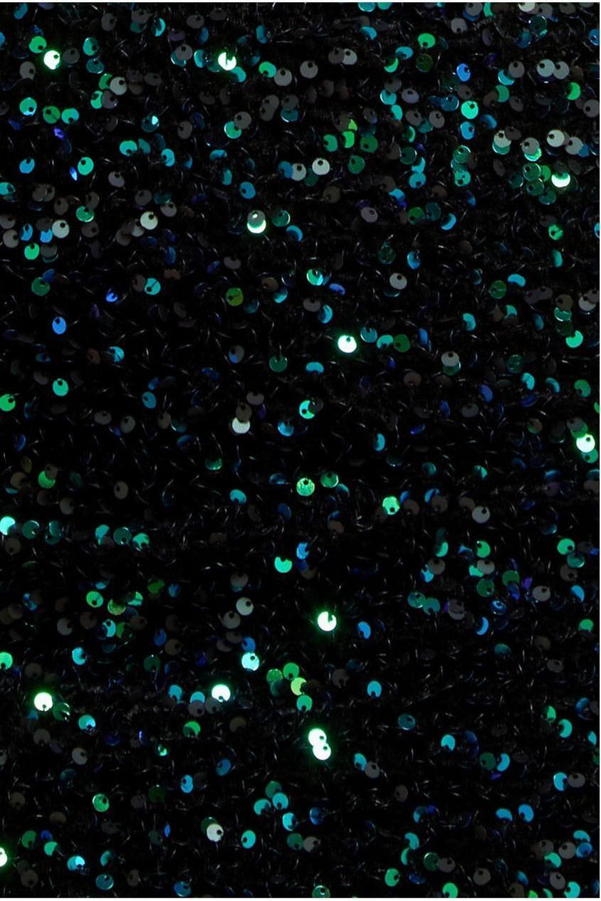 Multi Sequin & Velvet Bardot Midi - Emerald Green DR3550