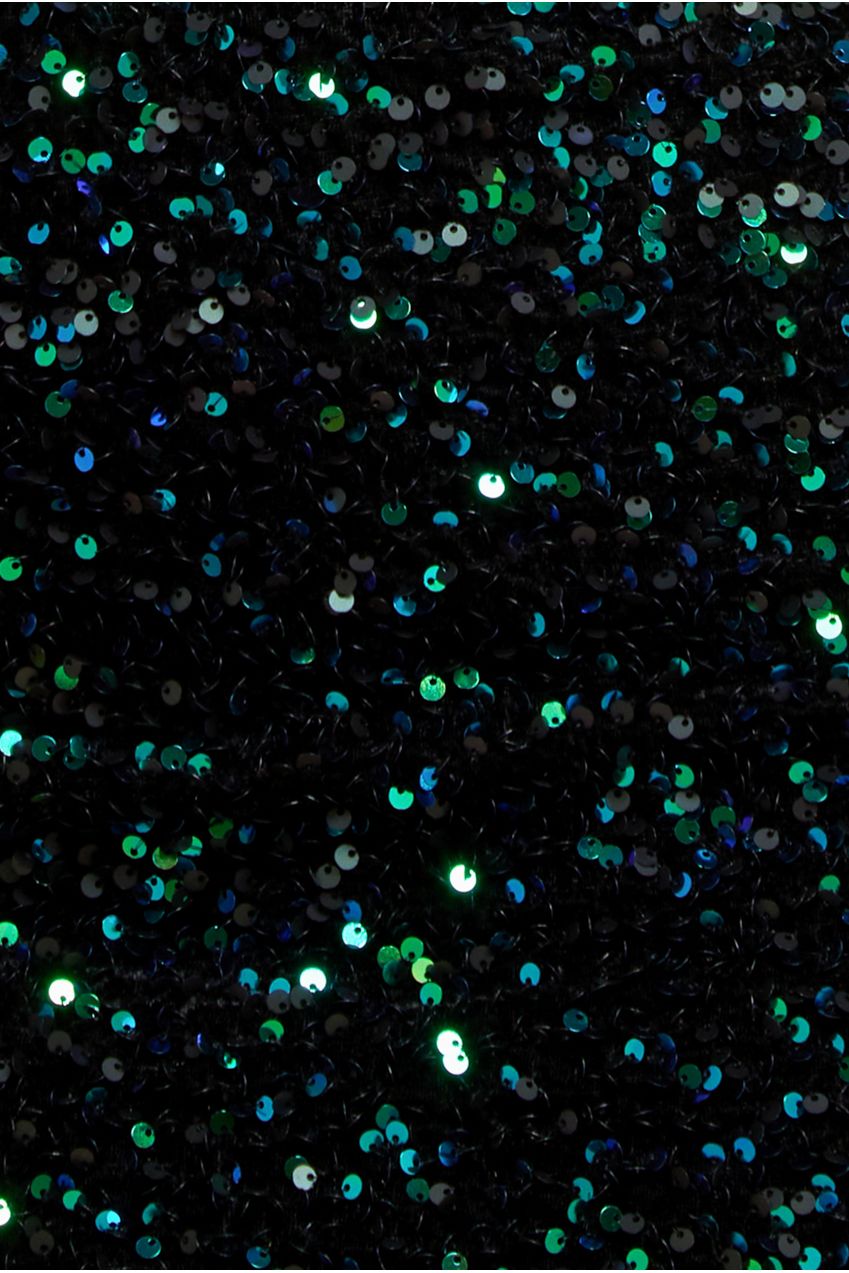 Multi Sequin & Velvet Bardot Midi - Emerald Green DR3550M