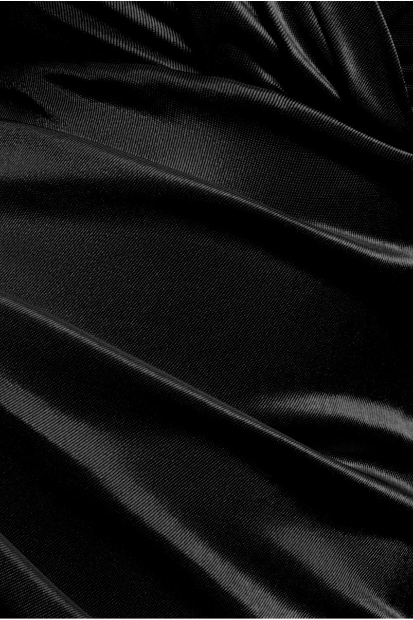 Satin Off The Shoulder Maxi Dress - Black DR3580