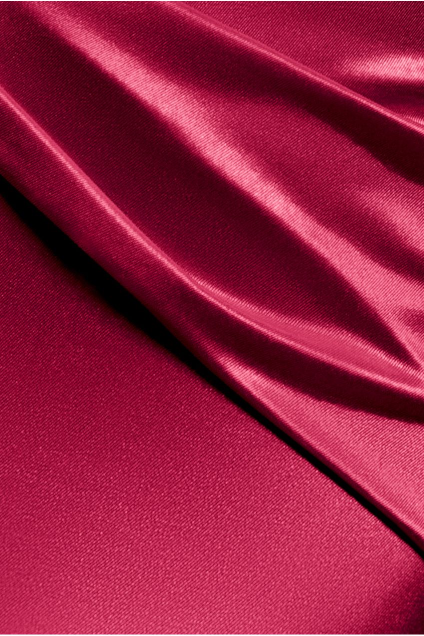 Satin Off The Shoulder Maxi Dress - Wine DR3580