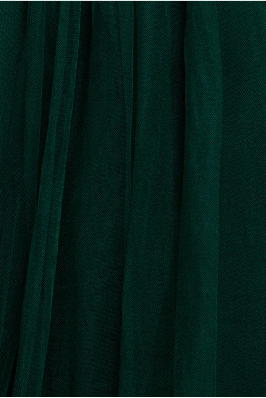 Embroidered Mesh Maxi Dress - Emerald Green DR3584