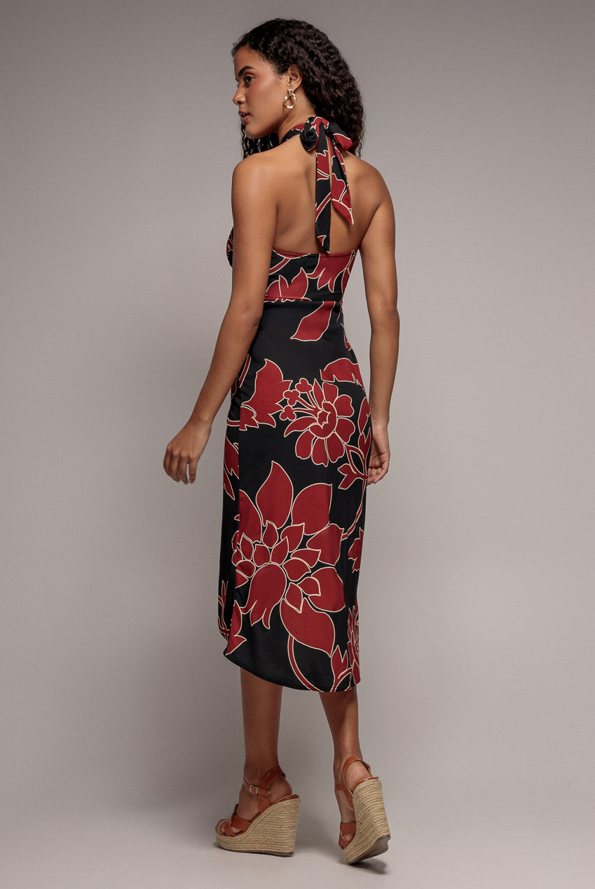 Printed Crossover Midi - Black DR3603