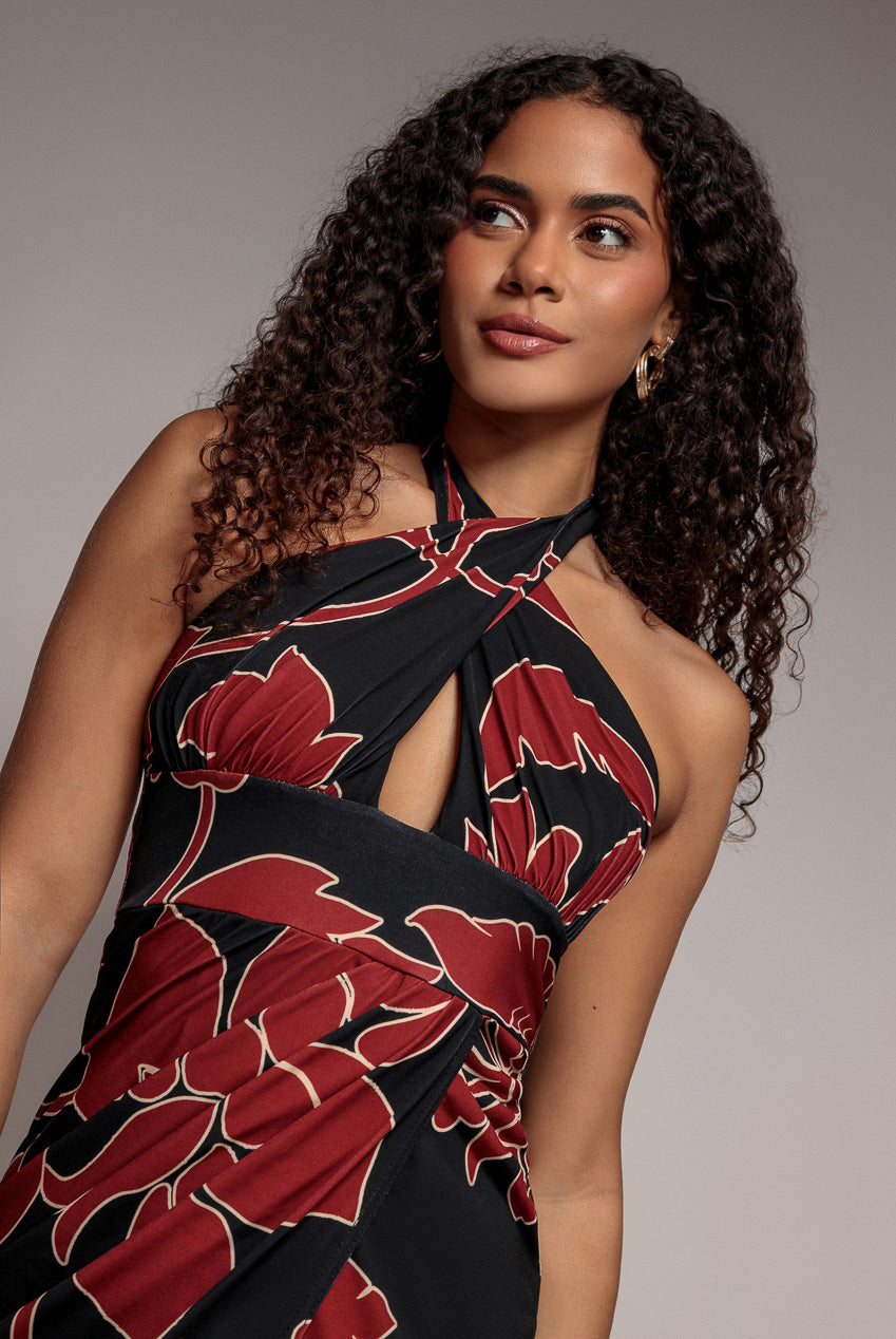 Printed Crossover Midi - Black DR3603