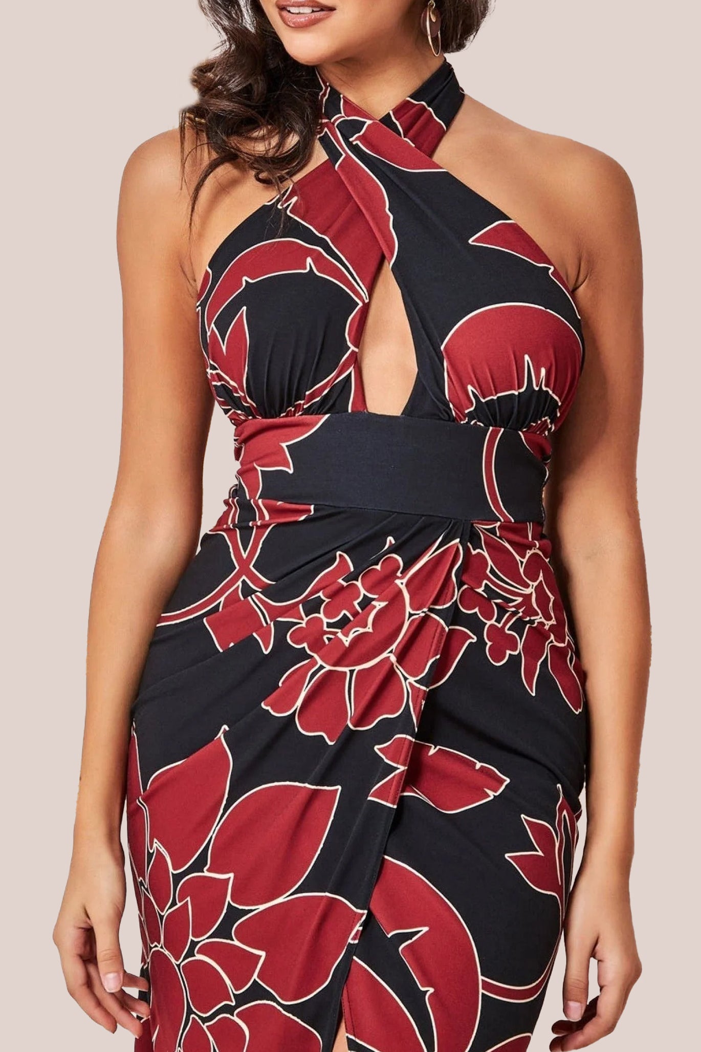 Printed Crossover Midi - Black DR3603