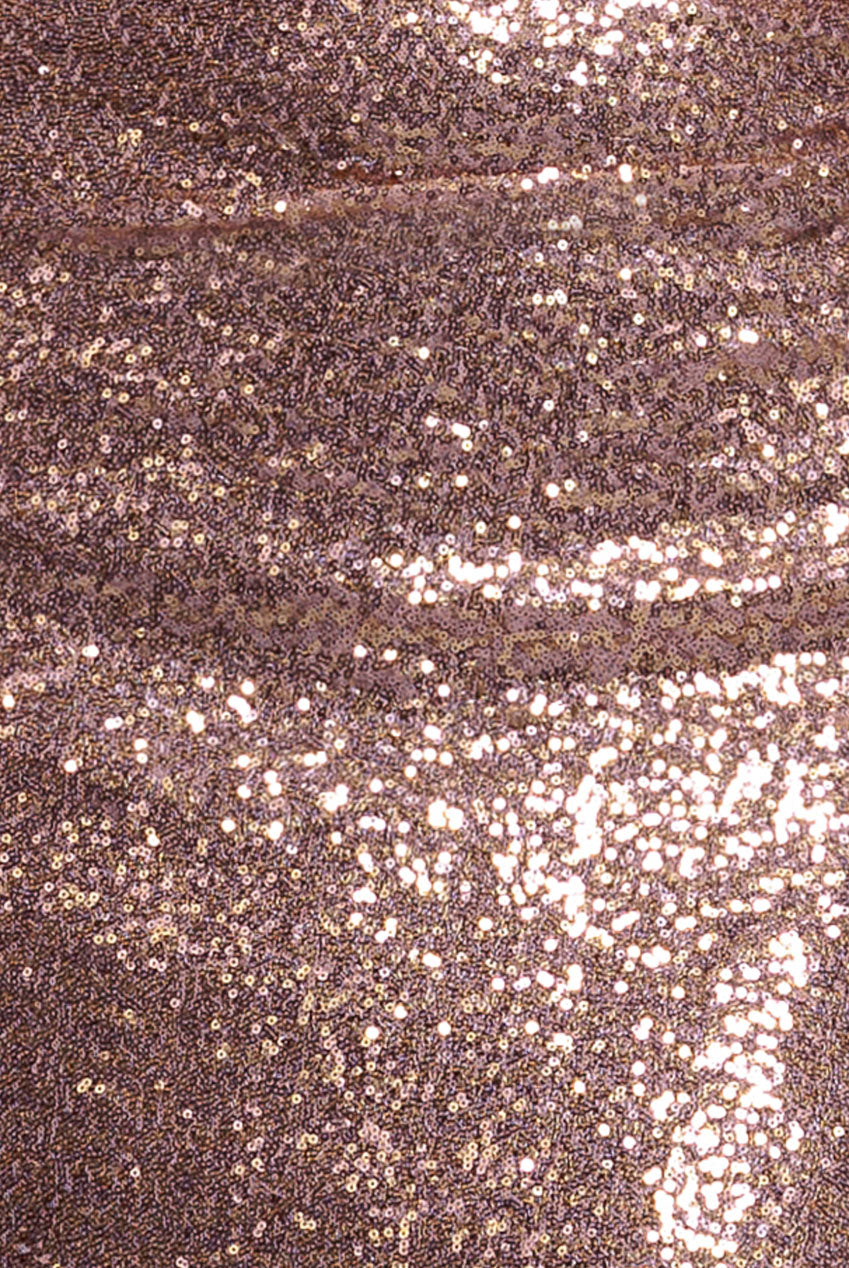 Off The Shoulder Sequin Wing Maxi Dress - Champagne DR3616