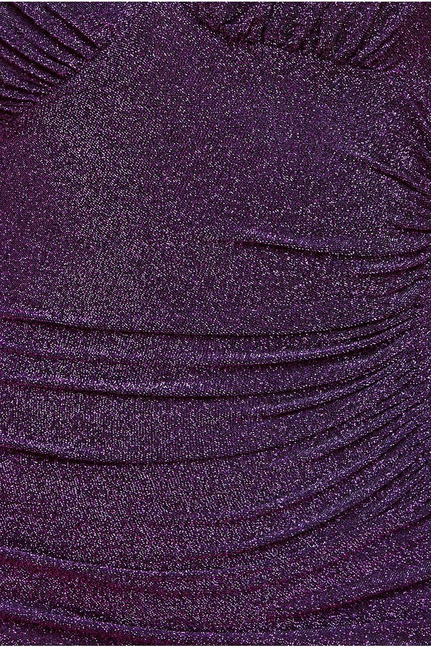 Off The Shoulder Drawstring Side Midi - Magenta DR3645