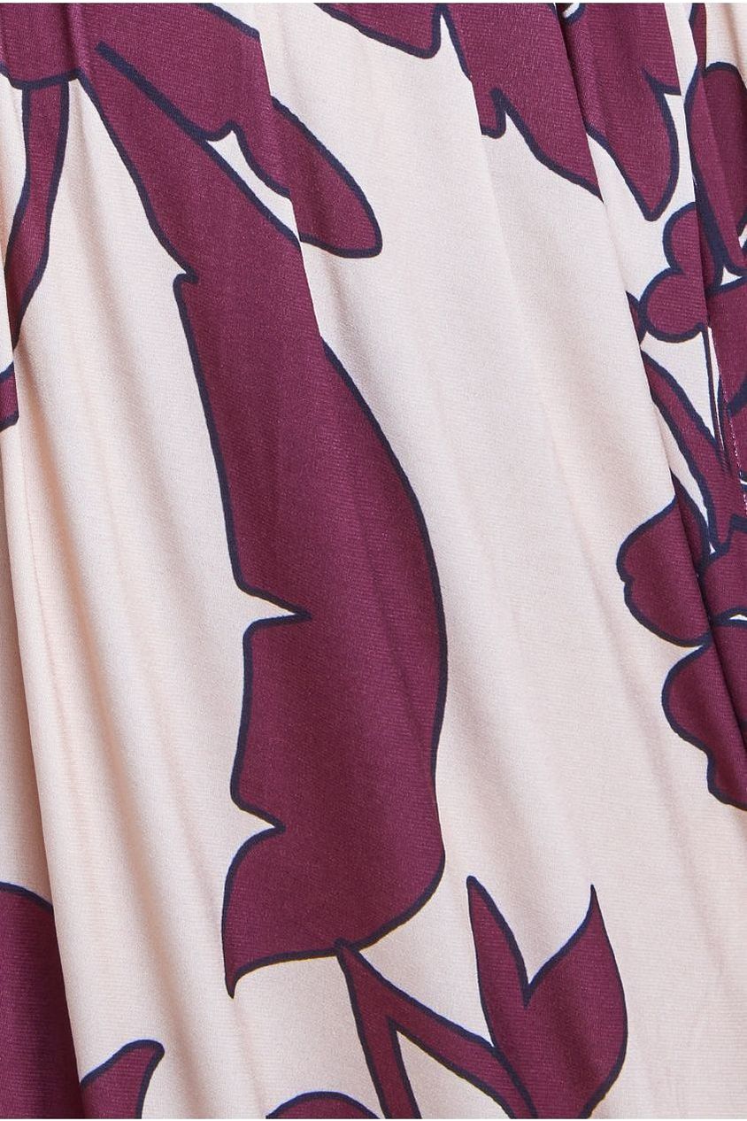 Maternity Leaf Print Flutter Sleeve Maxi Dress - Cream DR3652MAT