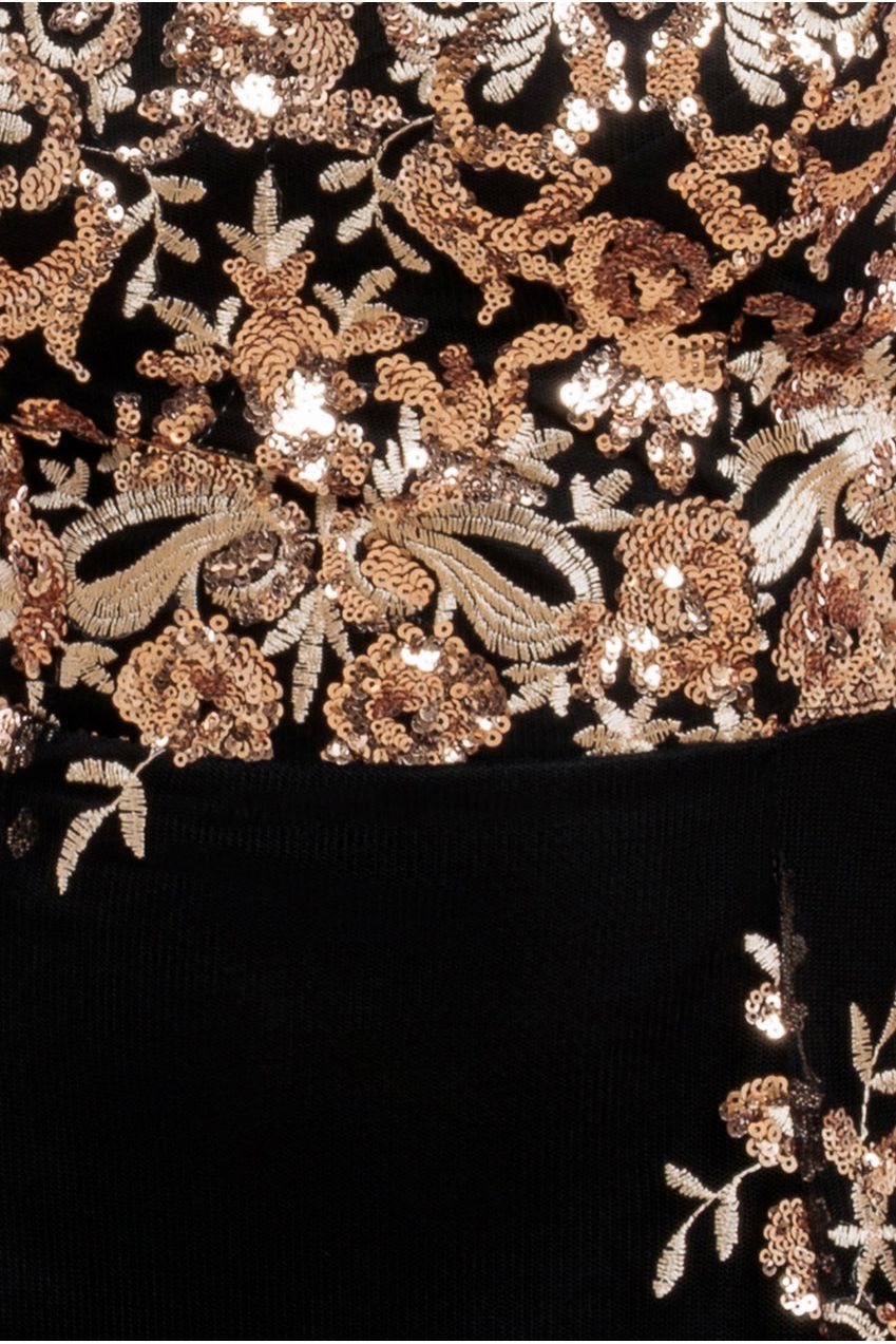 Bardot Sequin & Lace High Low Midi - Champagne DR3675M