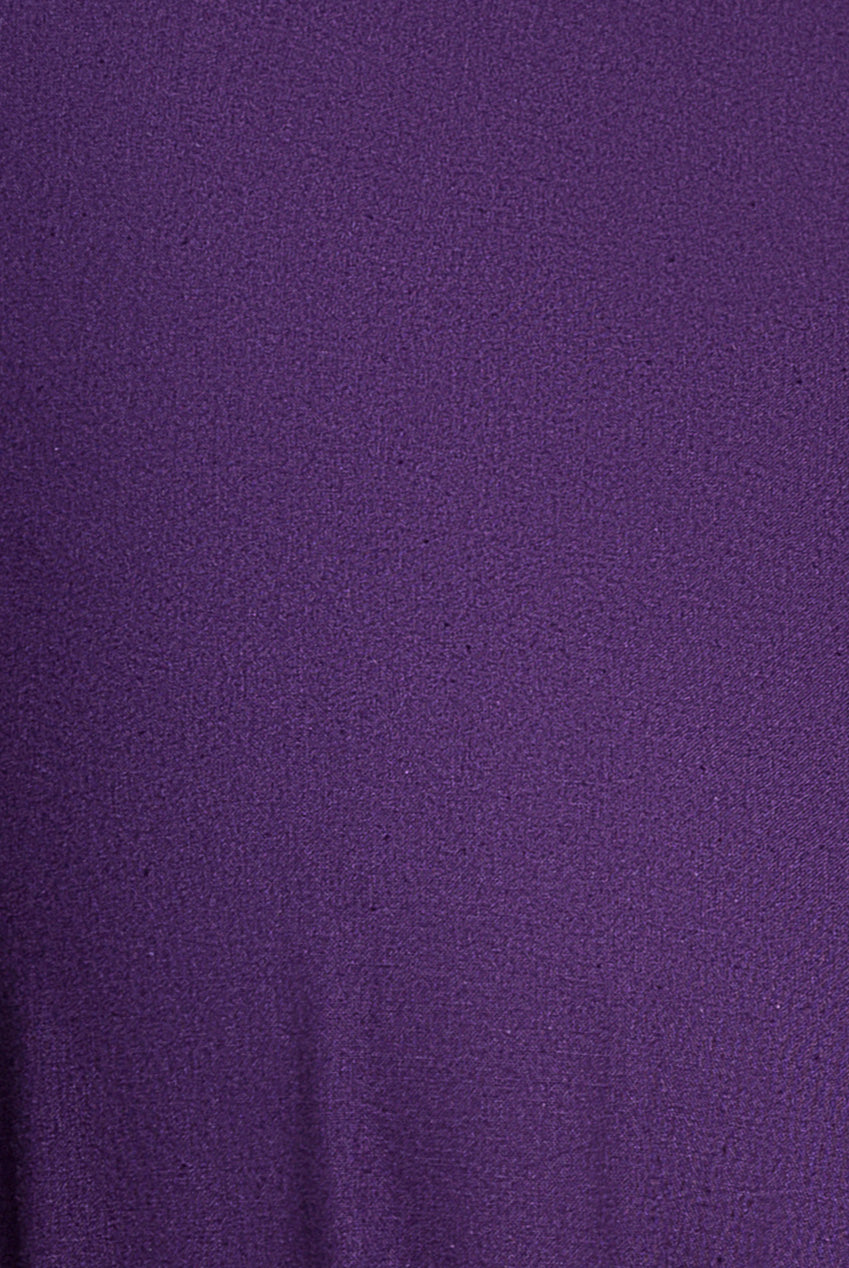 Tiered Shirt Belted Long Sleeve Midi Dress - Purple DR3721