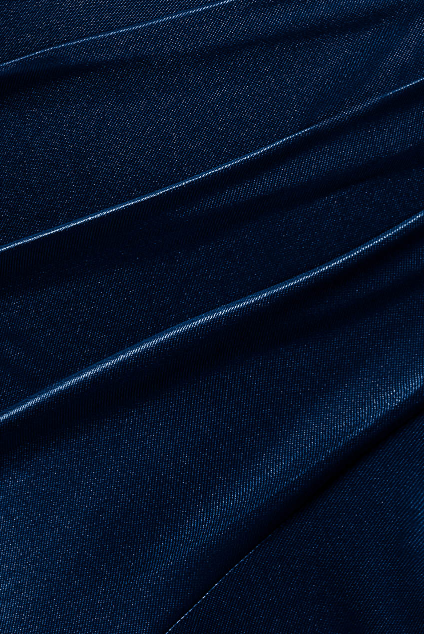 Satin Off Shoulder Pleated Maxi Dress - Navy Blue DR3731