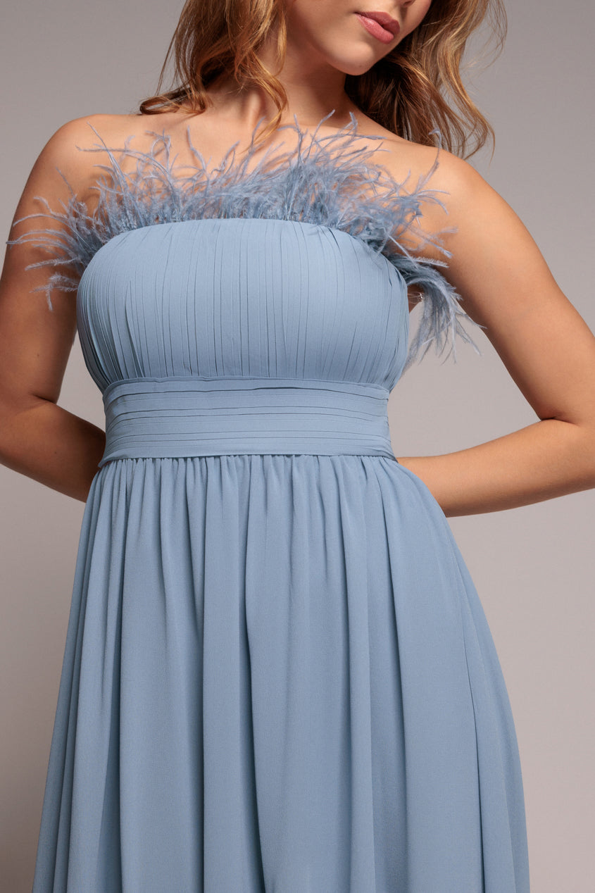 Bridesmaids Chiffon Maxi Dress - Blue DR3777