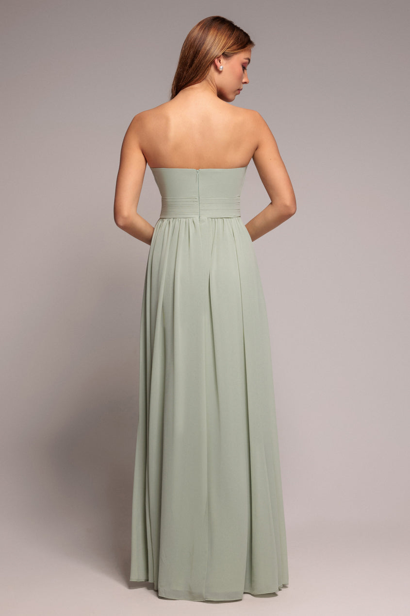 Bridesmaids Chiffon Maxi Dress - Sage Green DR3777