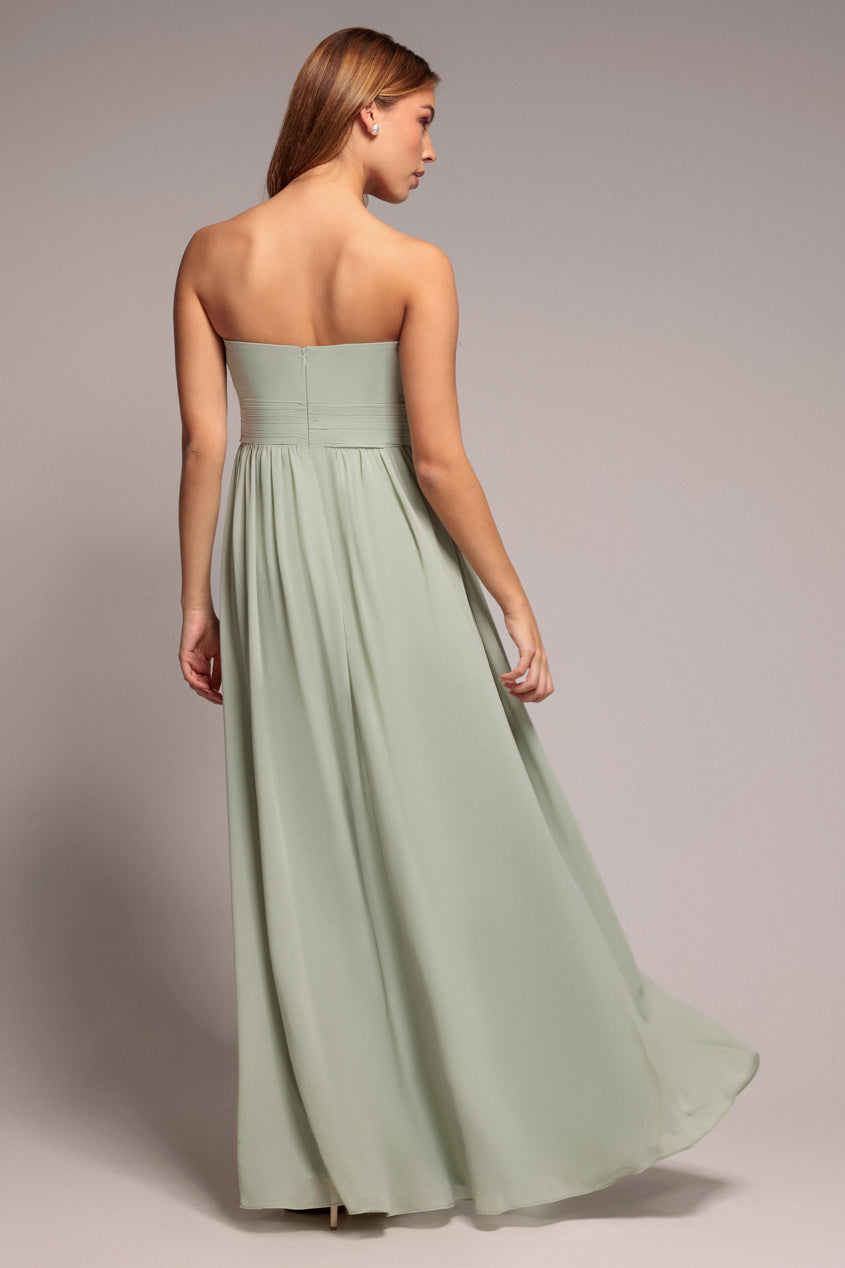 Bridesmaids Chiffon Maxi Dress - Sage Green DR3777