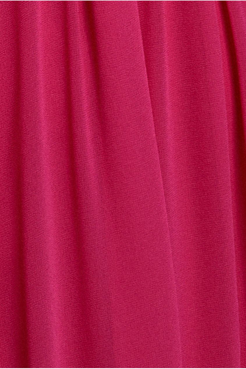 Chiffon Off The Shoulder Maxi With Cape Sleeves - Hot Pink DR3780