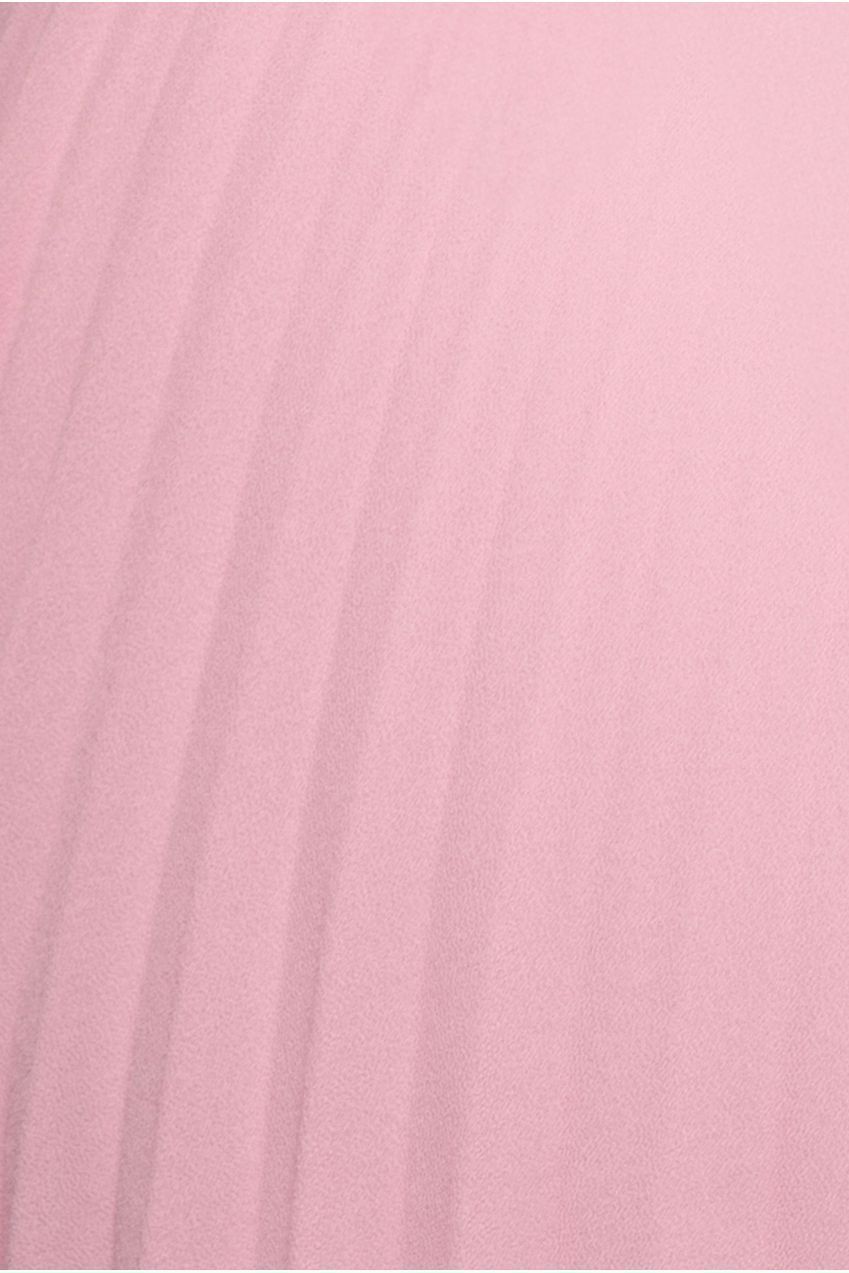 Crochet & Pleated Top Midi Dress - Blush Pink DR3821