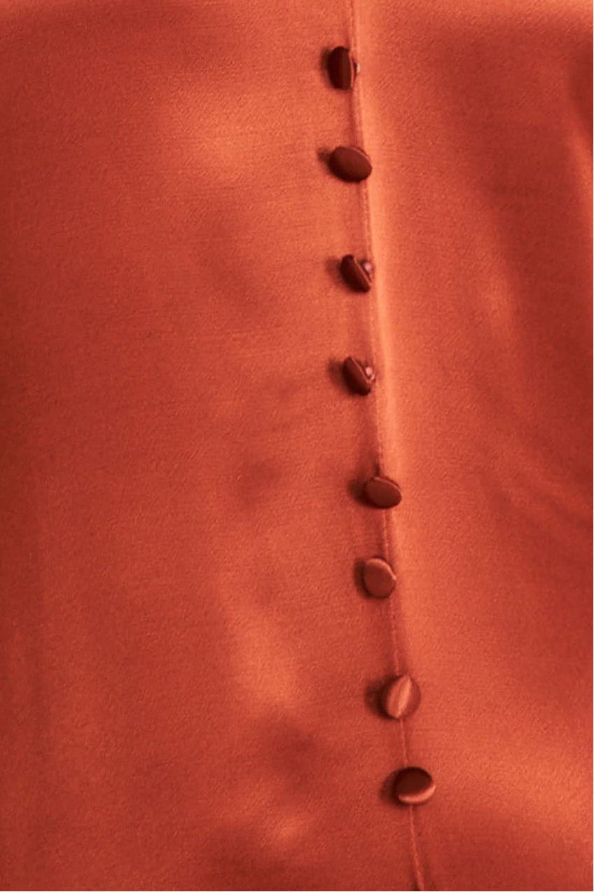 Satin Viscose Front Split Maxi - Brown DR3862