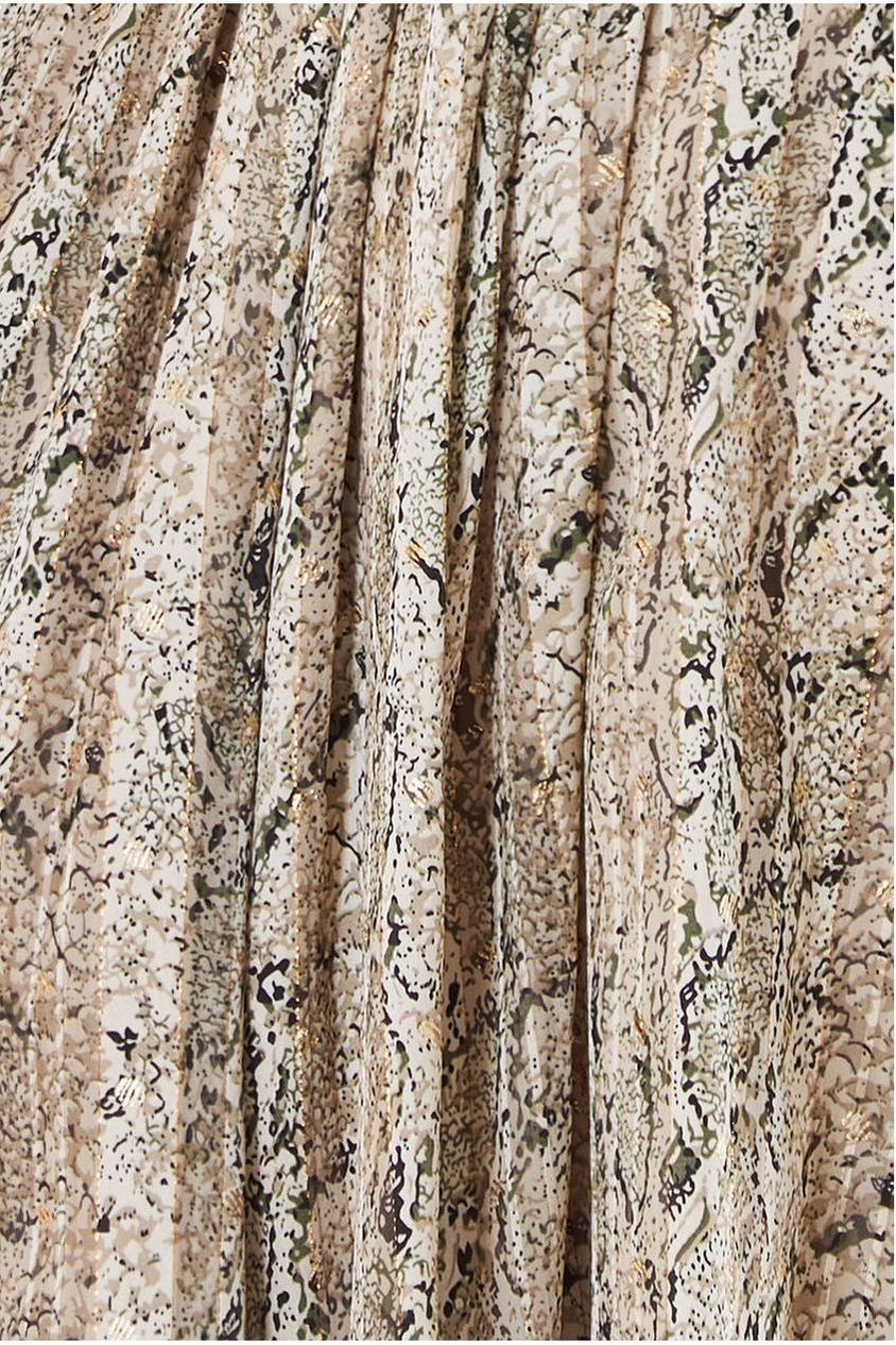 Wrap Printed Chiffon Maxi Dress - Snakeprint DR3870