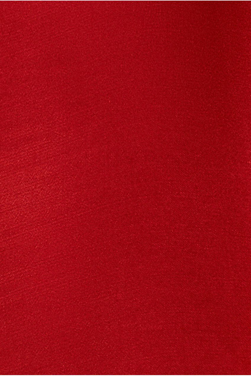 Satin Viscose Front Buttoned Dipped Hem Midaxi Dress - Red DR3899