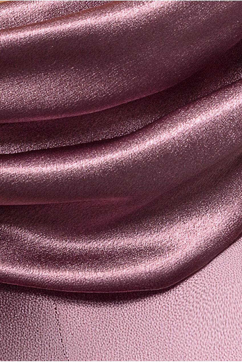 Cowl Back Satin Maxi Dress - Rosepink DR3920