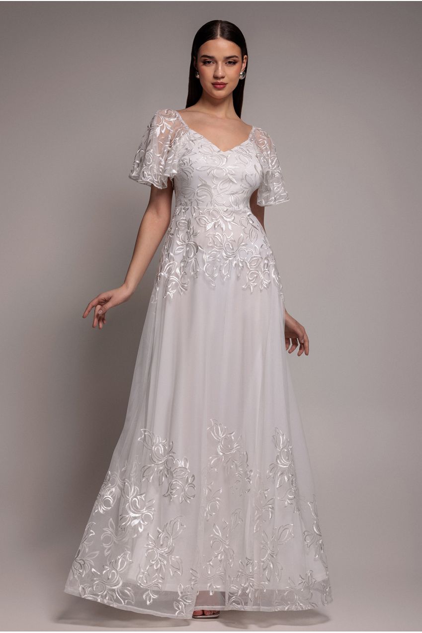 Maxi Dress White Embroidered Lace Detail Plunge Bodycon Dress Sweetheart Neck Seam Detail Corseted Maxi Dress Maxi Dress White Embroidered Lace Detail Plunge Bodycon Dress Sweetheart Neck Seam Detail Corseted Maxi Dress