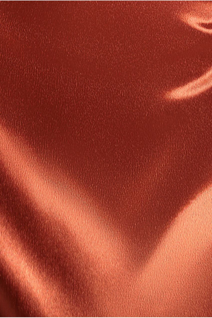 Satin Flutter Sleeve Mermaid Maxi - Burntorange DR3954