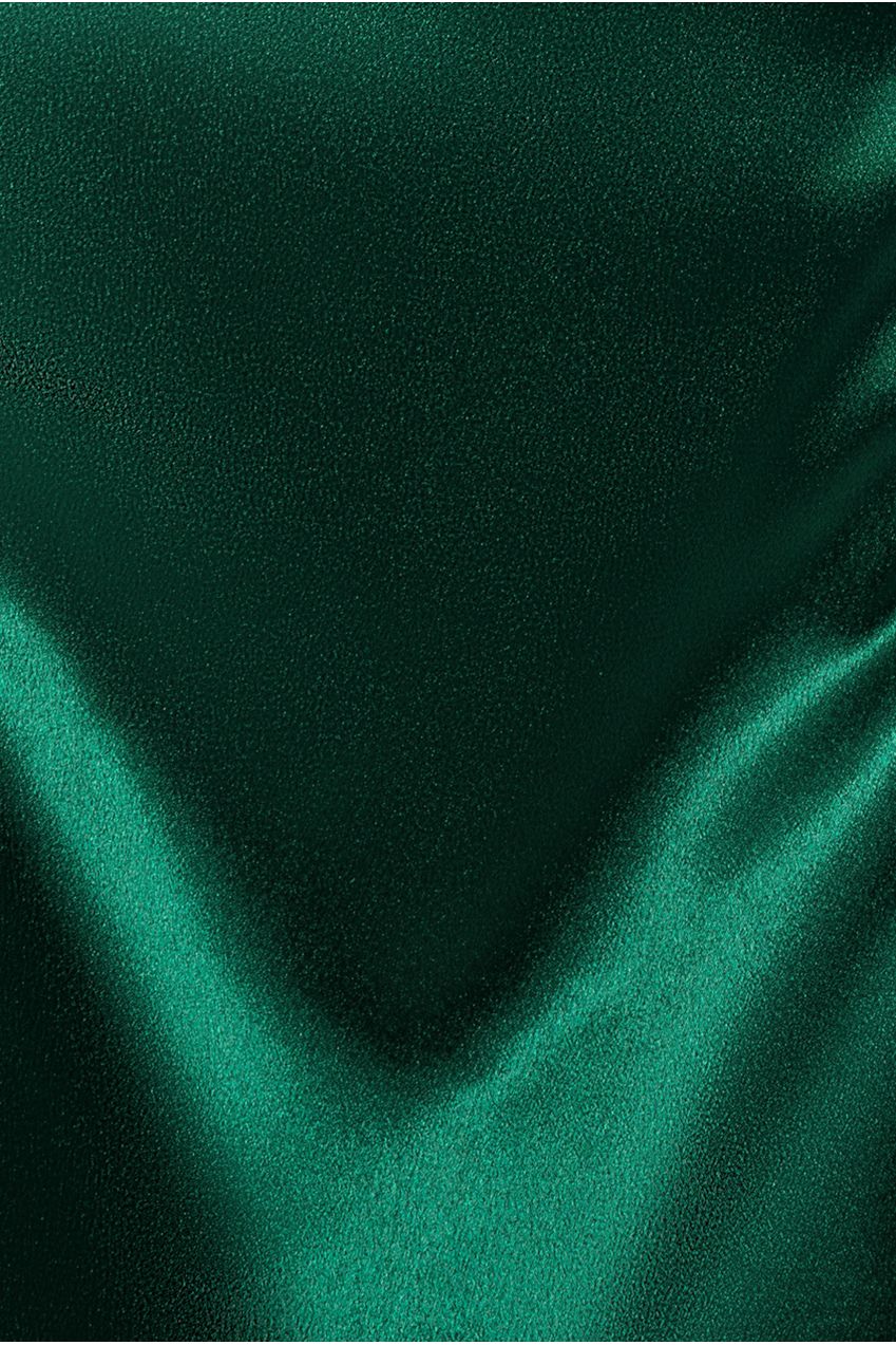 Satin Flutter Sleeve Mermaid Maxi - Emerald Green DR3954