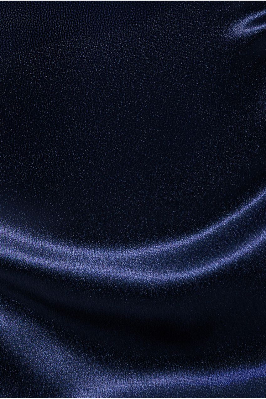 Satin Flutter Sleeve Mermaid Maxi - Navy DR3954