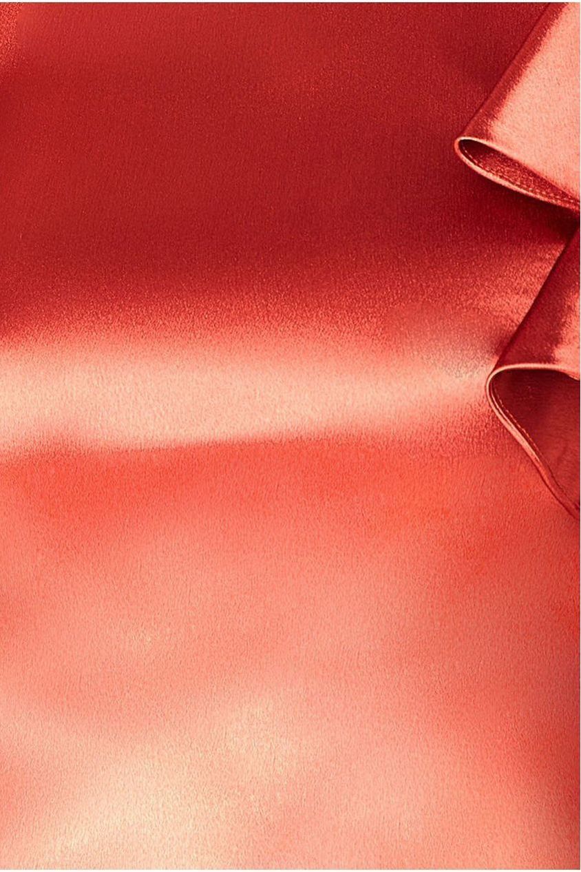 Satin Flutter Sleeve Mermaid Maxi - Burntorange DR3954M