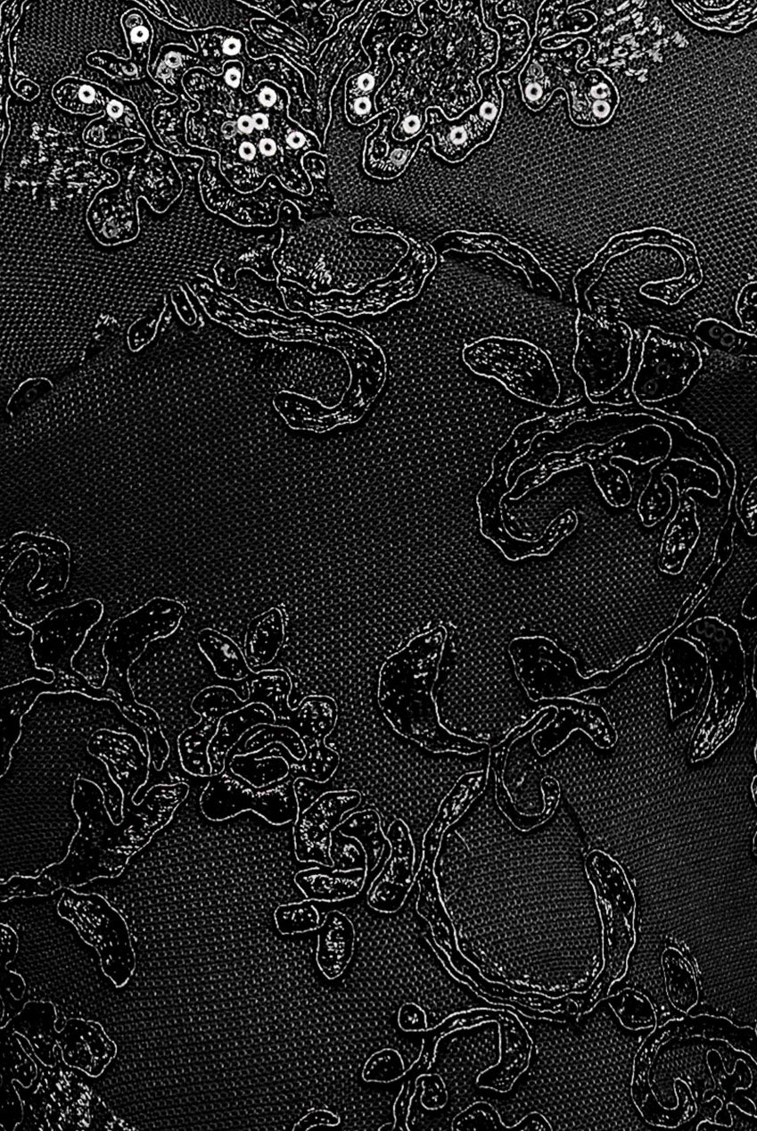Scallop Lace Midi Dress - Black DR3960PLUS