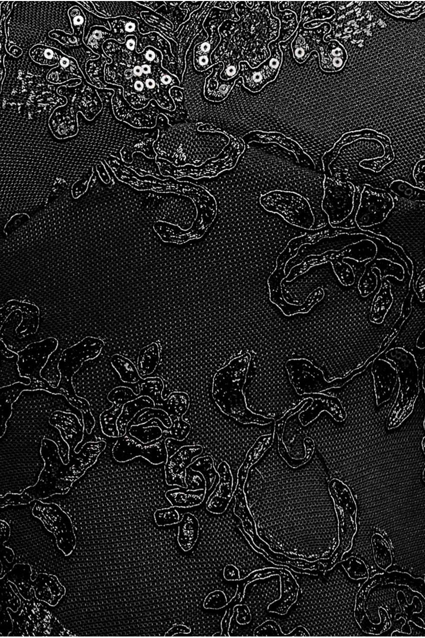 Scallop Lace Midi Dress - Black DR3960PLUS