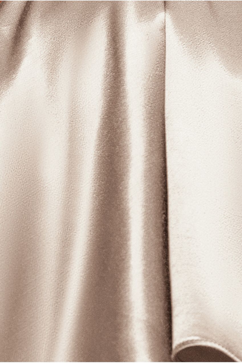 Satin Viscose Front Wrap Midaxi Dress - Champagne DR4002