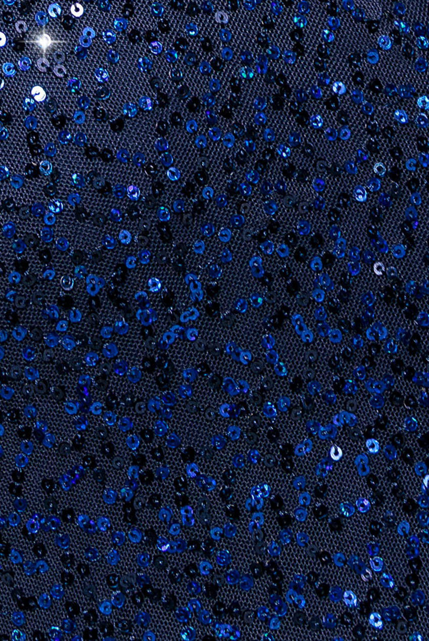 Sequin Flutter Sleeve Maxi - Navy DR4021