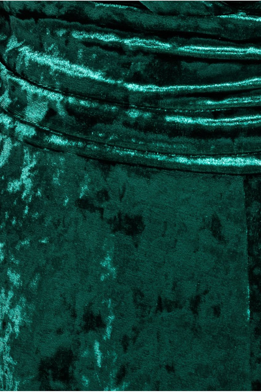 Ice Velvet Bardot Wrap Maxi - Emerald Green DR4029