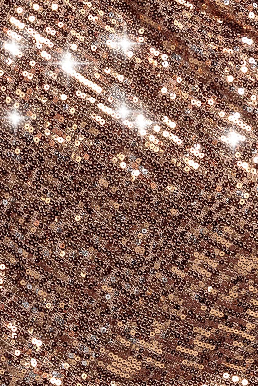 Sequin Cowl Maxi Dress - Bronze DR4051P