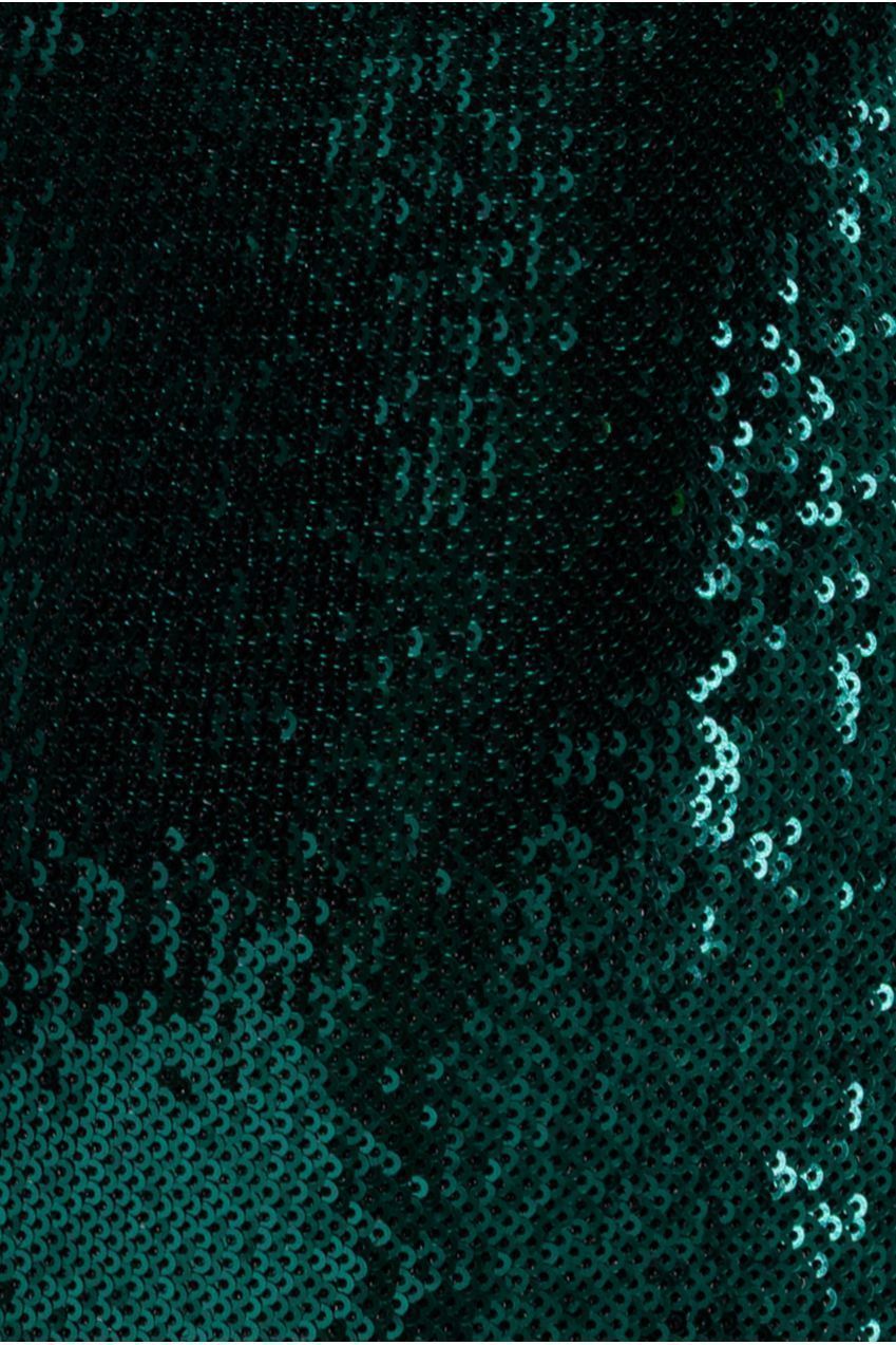 Liquid Sequin Corsage Maxi - Emerald Green DR4056