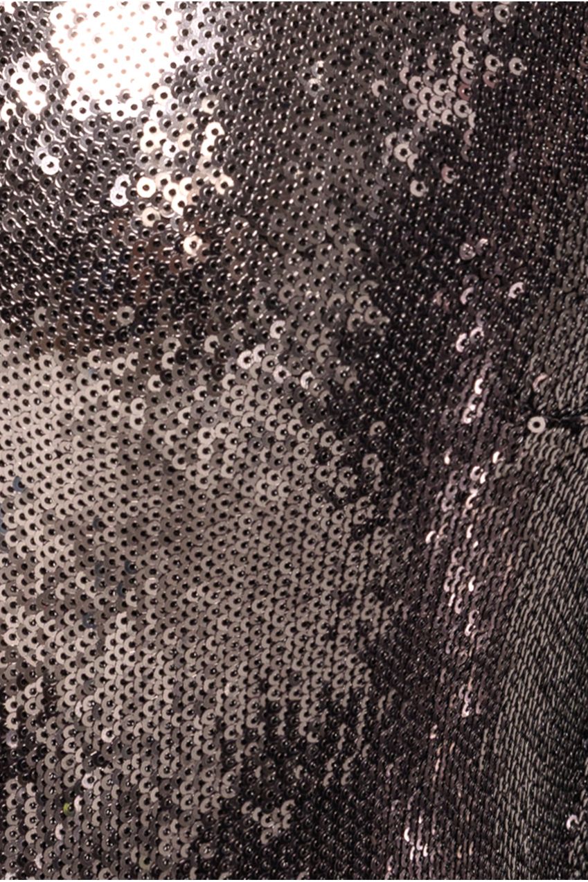 Liquid Sequin Corsage Maxi - Silver DR4056