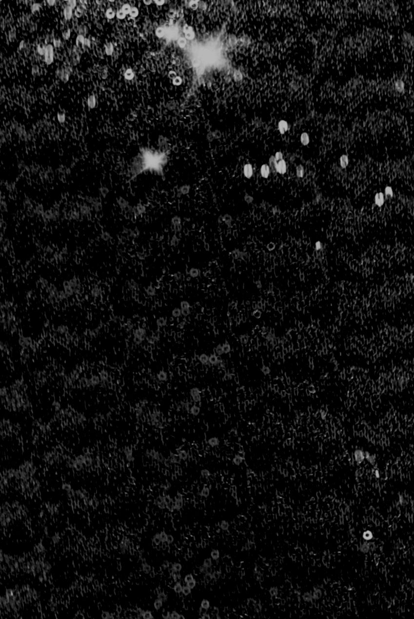 Sequin Skater Shirt Dress - Black DR4061