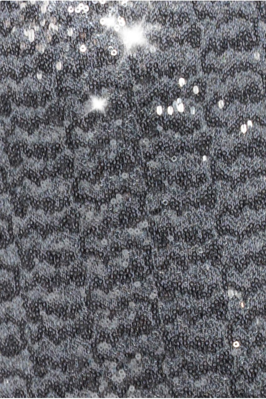 Sequin Skater Shirt Dress - Silver DR4061